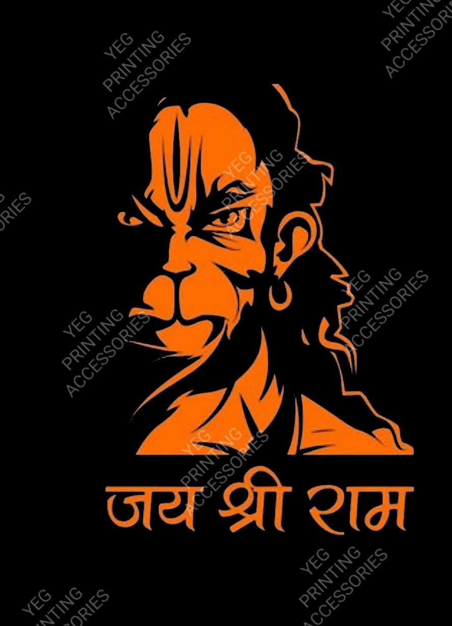Lord Hanuman Ji Decal with Jai Shree Ram Text - Yeg Printing ...