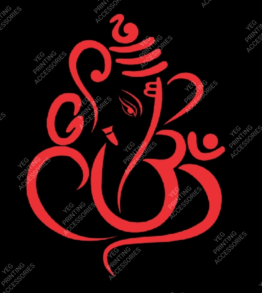 Lord Ganesha Decal Yeg Printing Accessories